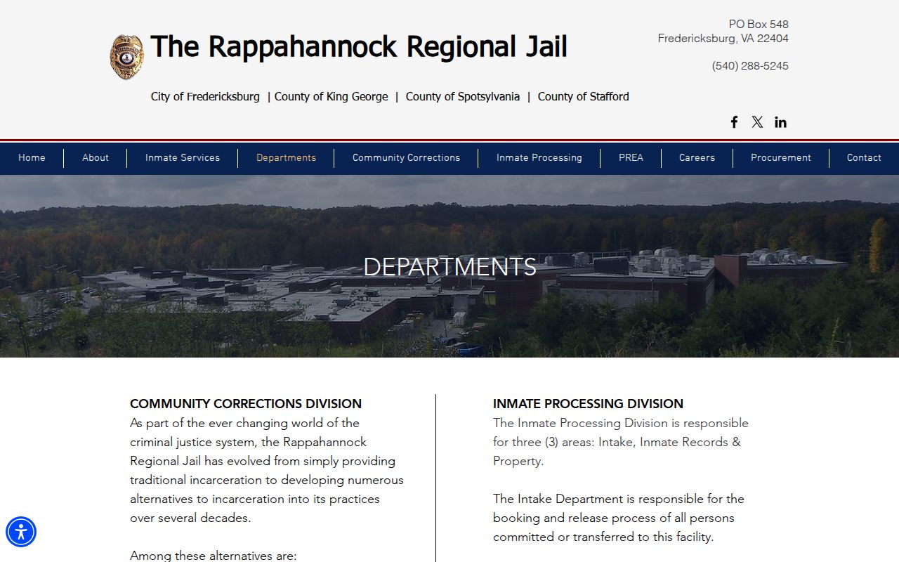 RRJ departments involved in Stafford County 72-hour release records